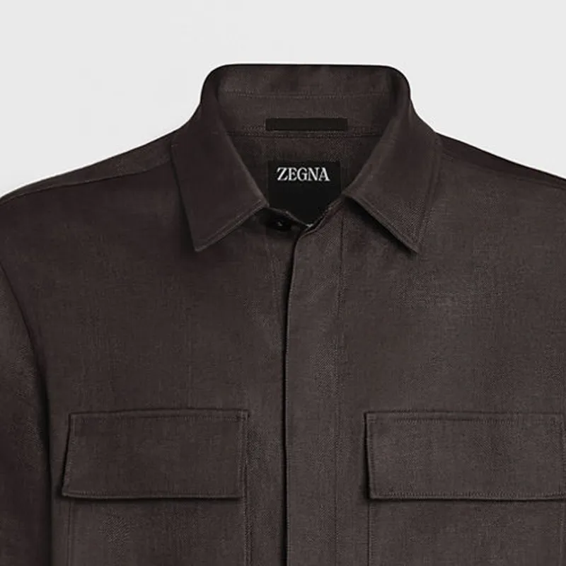 Zegna Linen Shirt Jacket-5