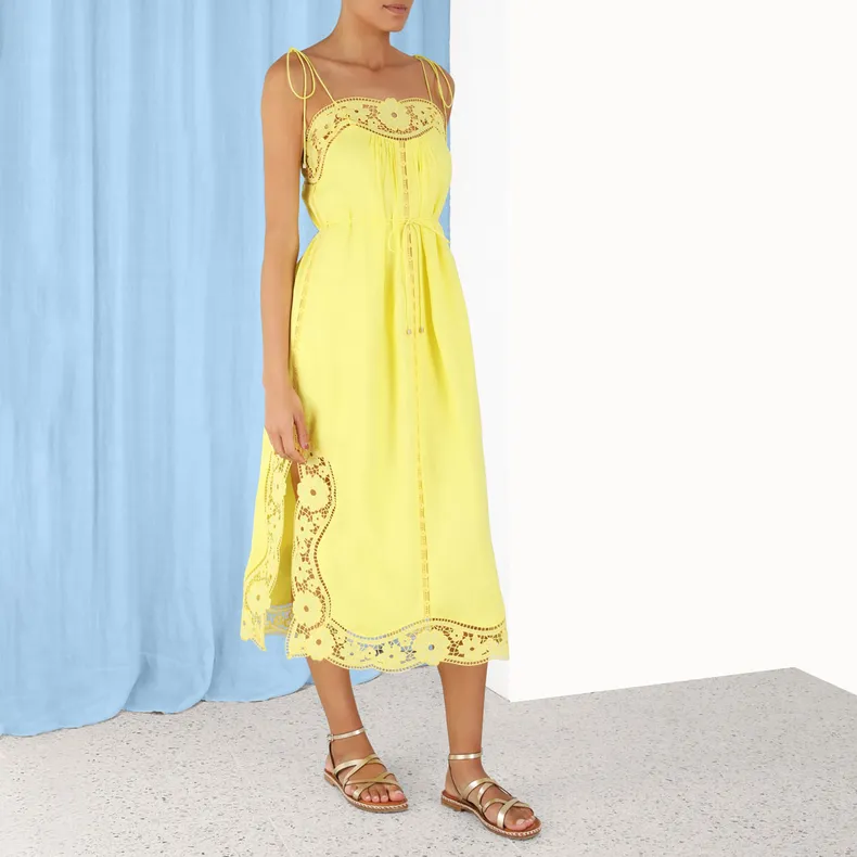 Zimmermann Slip Dresses Women's Yellow-3