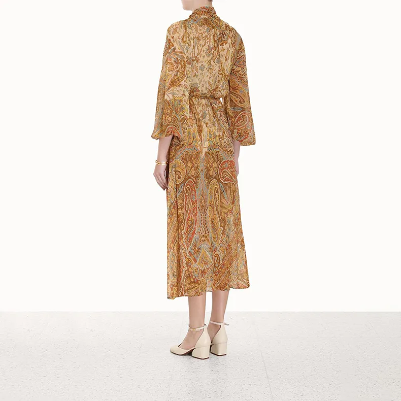 Zimmermann FW23 Long-Sleeved Dresses Women's Gold-3