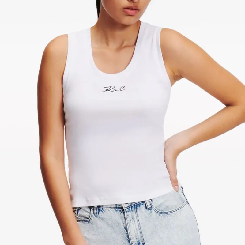 KARL LAGERFELD / Karl Lagerfeld Jeans Ribbed Tank Top-1
