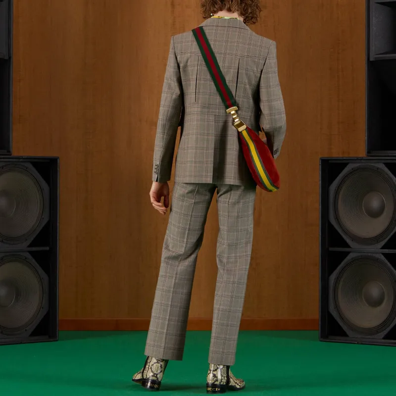 GUCCI Prince Of Wales Wool Check Pants-2
