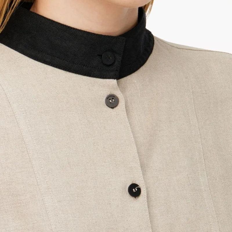 Ferragamo Logo embroidered Linen Shirt-4