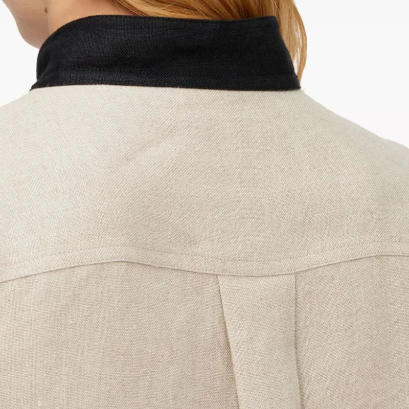 Ferragamo Logo embroidered Linen Shirt-5