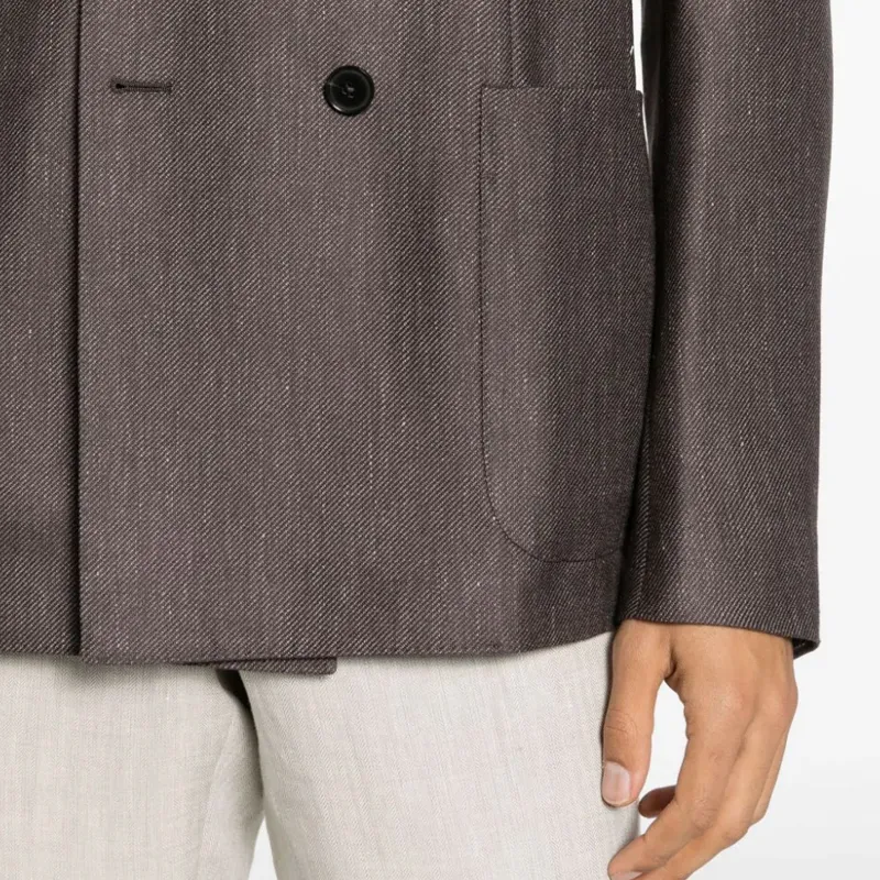 Ermenegildo Zegna Double-Breasted Tailored Blazer-4