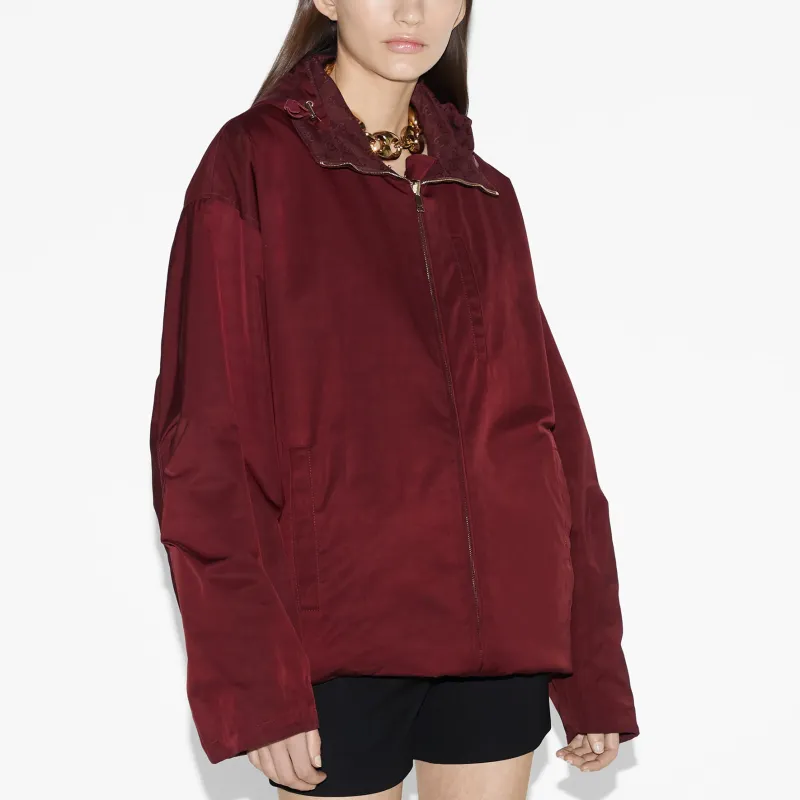 GUCCI Gg All Over Motif Reversible Hooded Parka-6