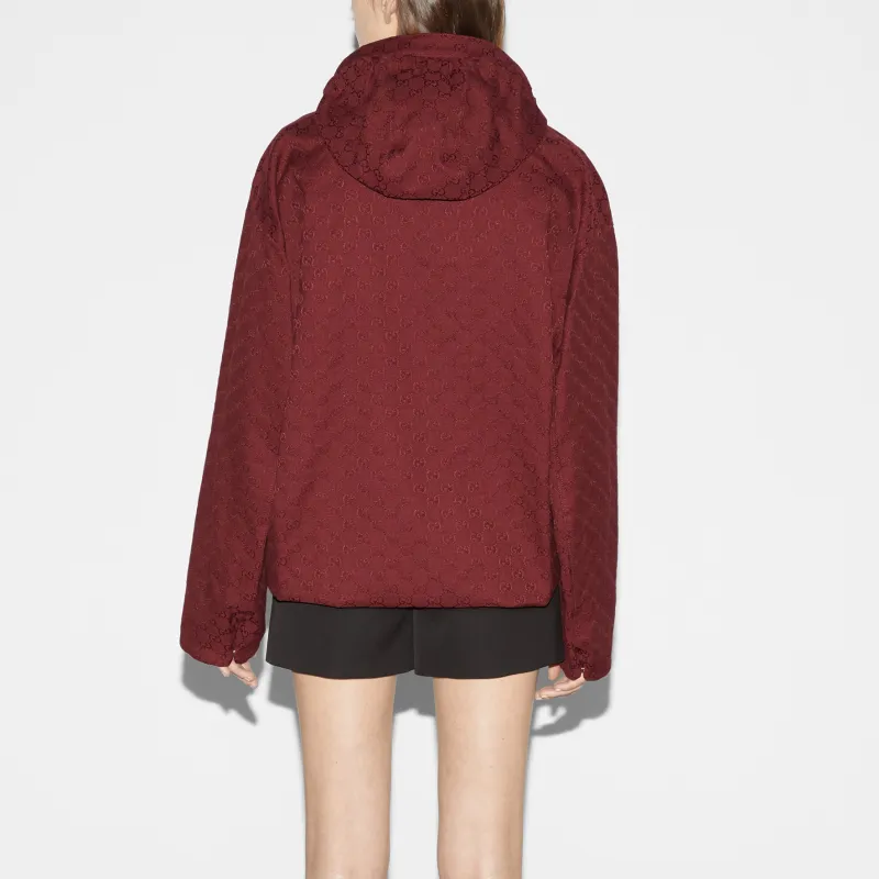 GUCCI Gg All Over Motif Reversible Hooded Parka-5