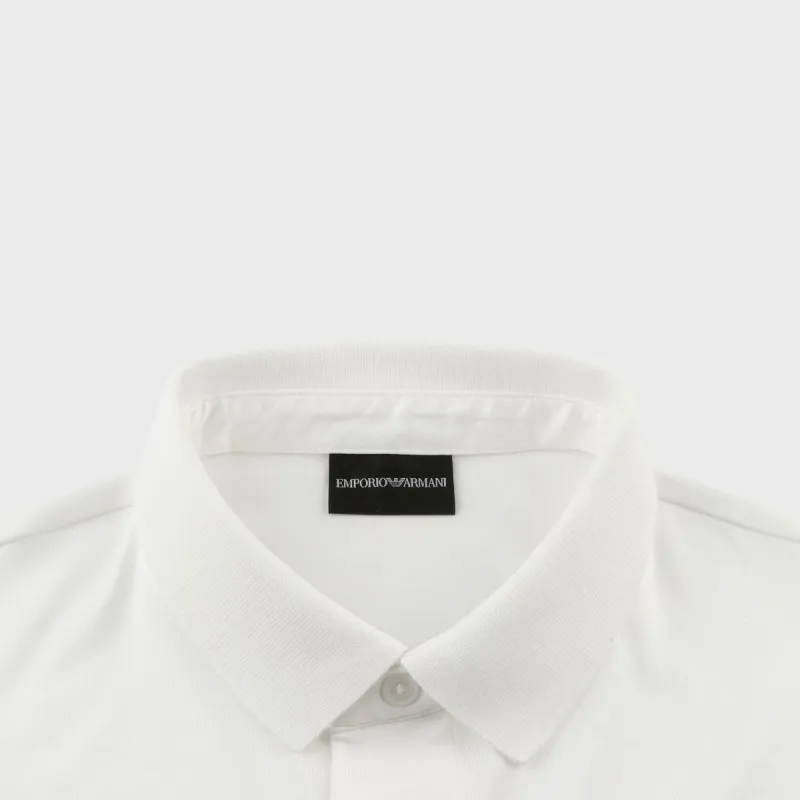 EMPORIO ARMANI Lyocell blend Jersey Polo Shirt With Embossed Ea Logo Embroidery-4