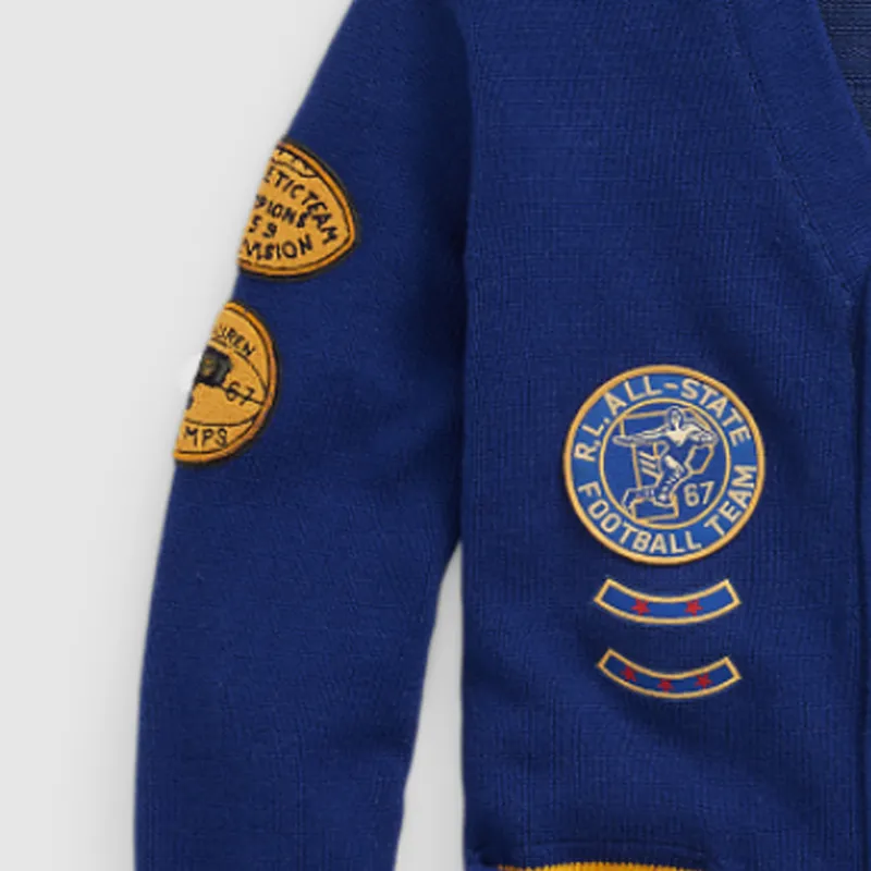 Polo Ralph Lauren Varsity Patchwork Cardigan-6