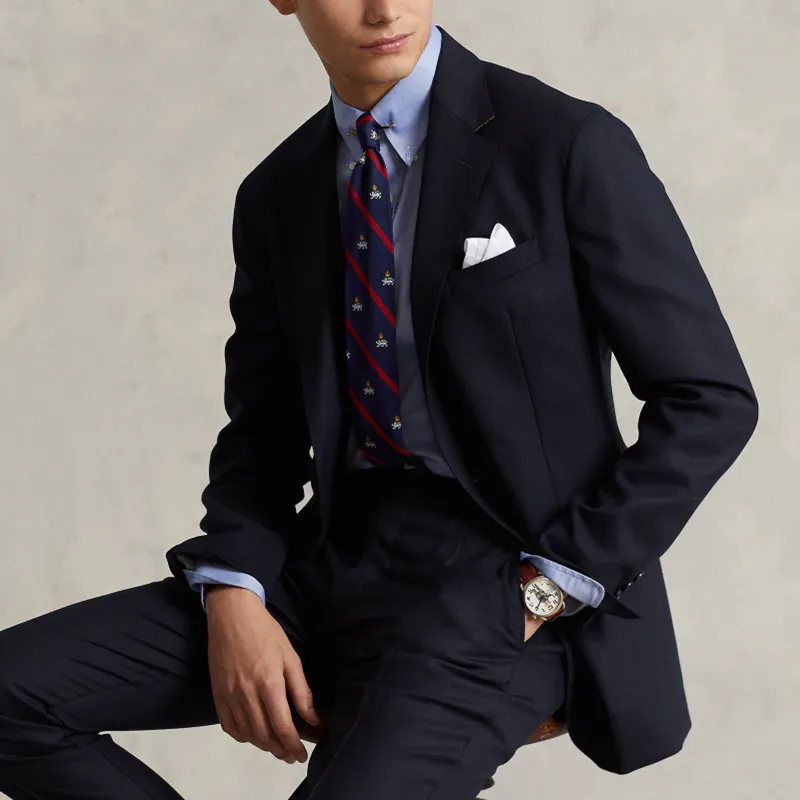 Polo Ralph Lauren SS24 Business Suit Coat Men's Dark Blue-5