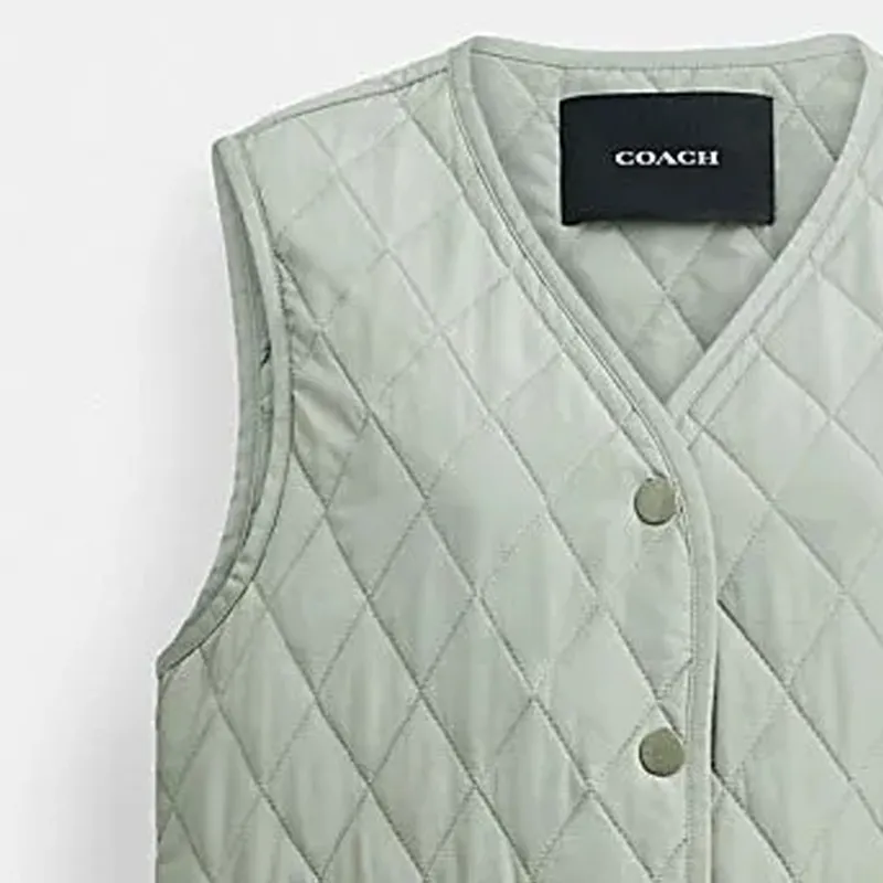 COACH Vests Women's Green-2
