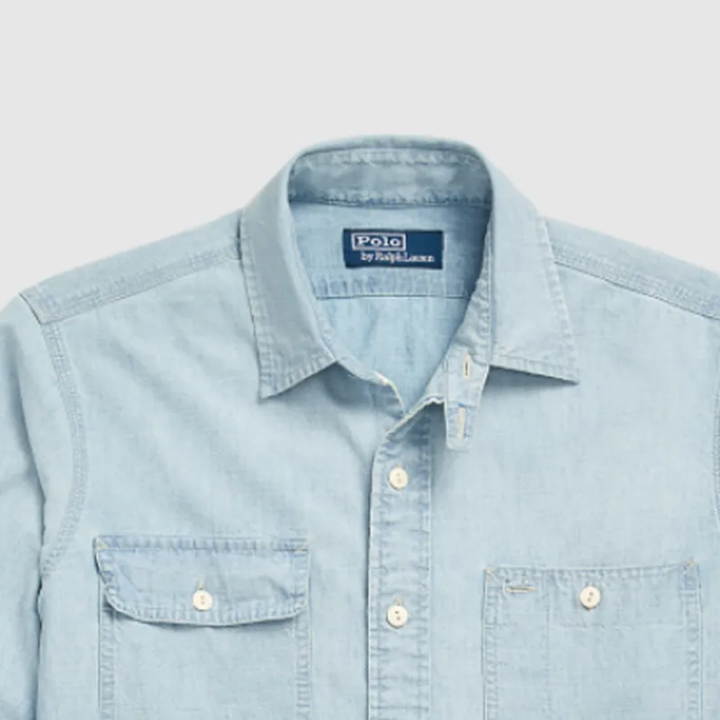 Polo Ralph Lauren SS24 Shirt Men's Light Indigo-3