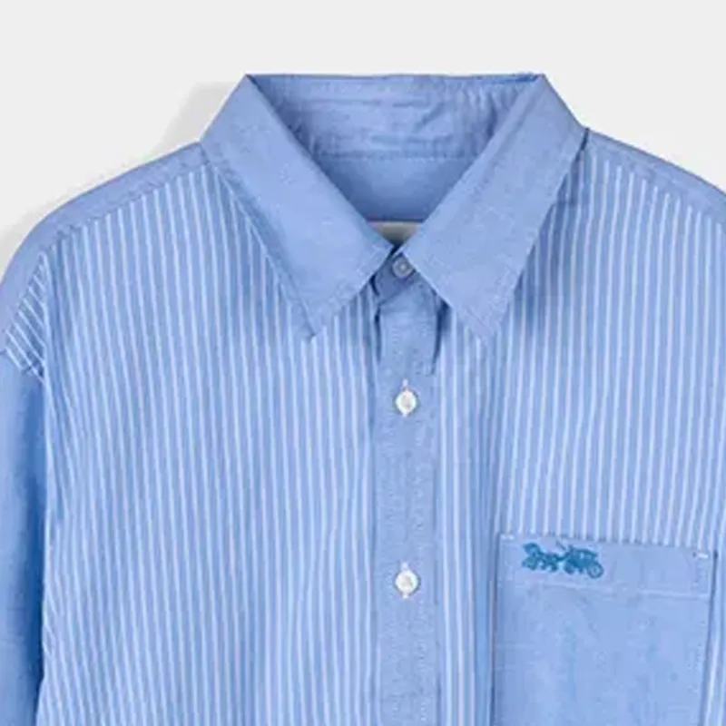 COACH Shirts Men Blue-4