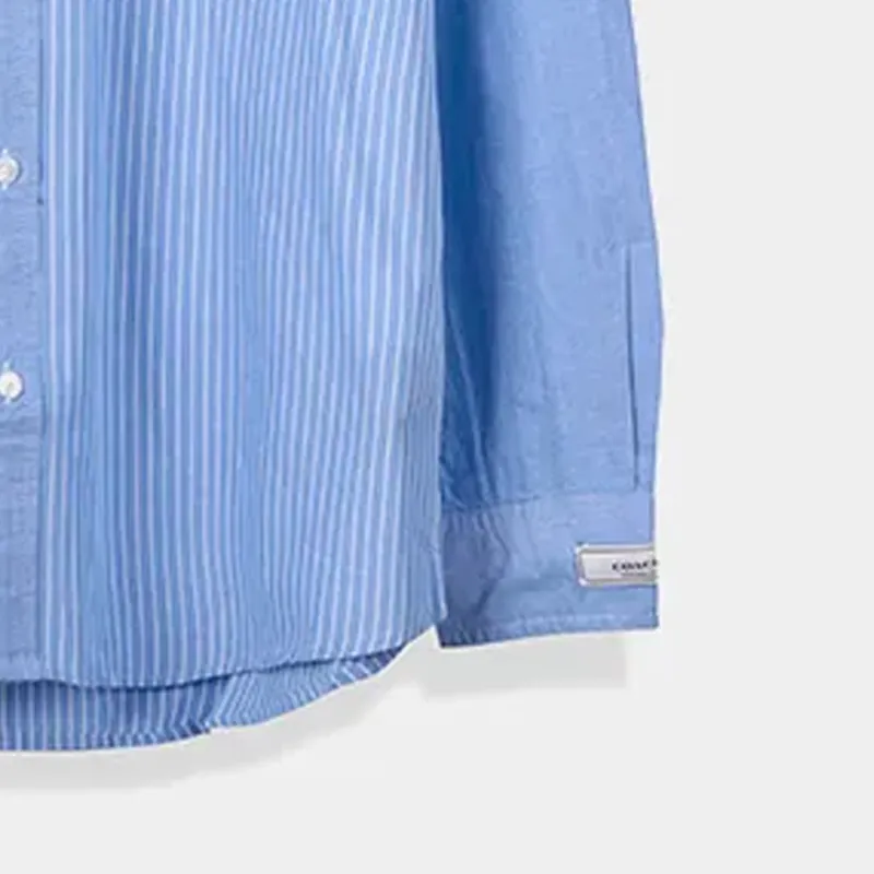 COACH Shirts Men Blue-6