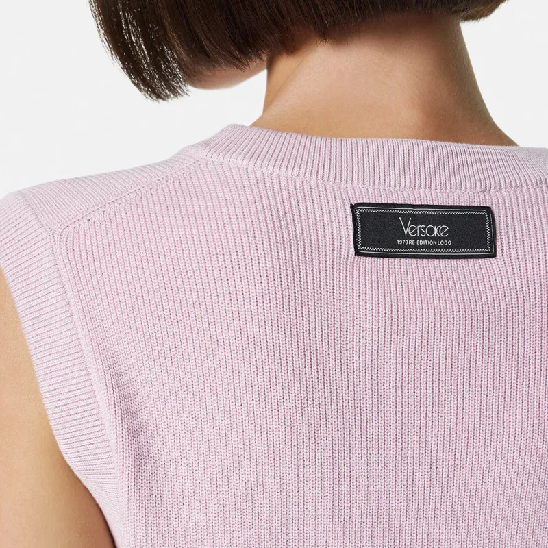 VERSACE 1978 Re Edition Logo Knitted Dress-5