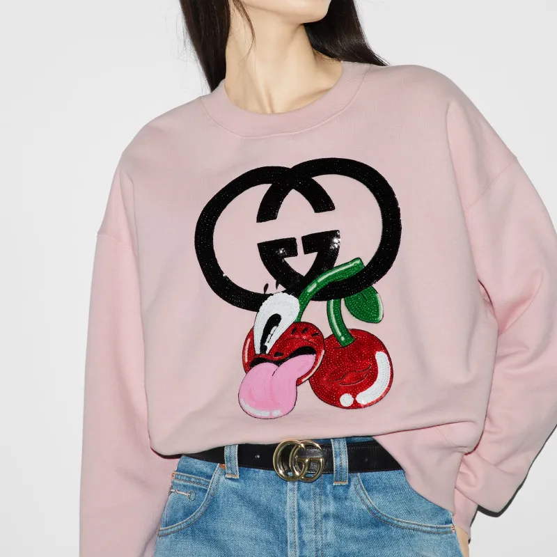 GUCCI SS24 Sweatshirt Women's Pink-5