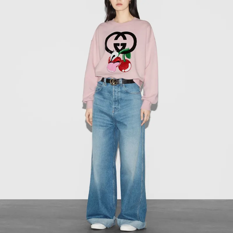GUCCI SS24 Sweatshirt Women's Pink-1