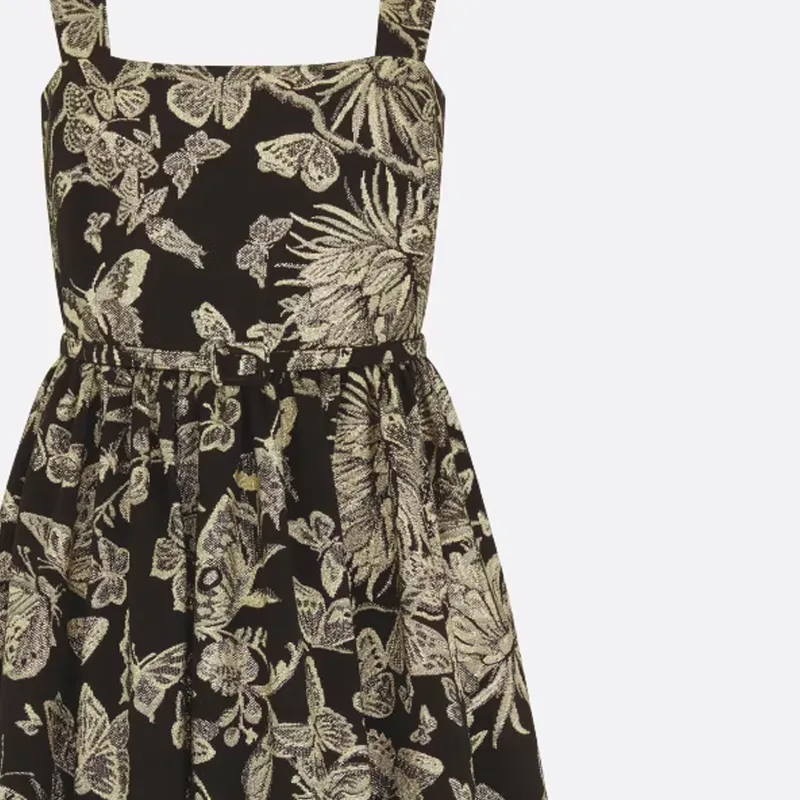 DIOR Slip Dresses Women's Black-3