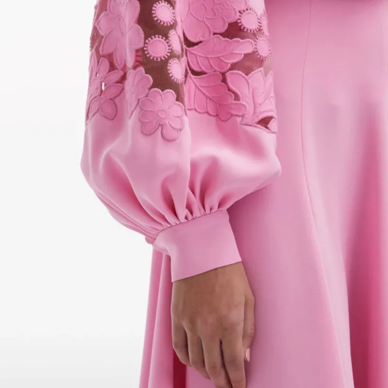 OSCAR DE LA RENTA Guipure-lace Silk-blend Blouse-4
