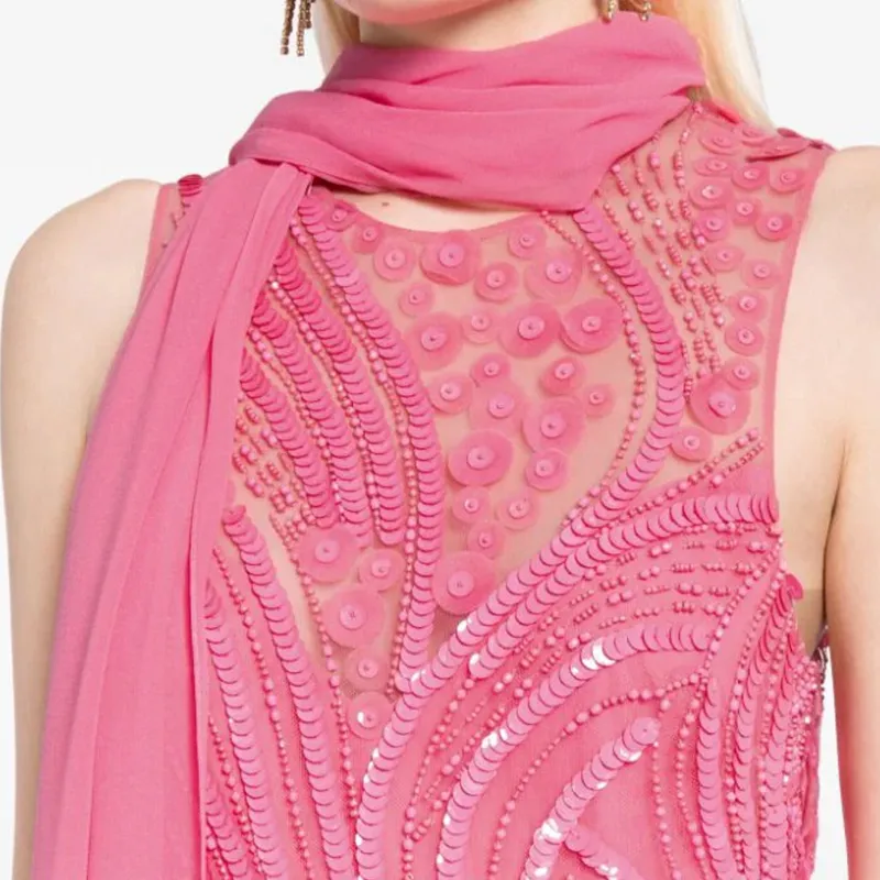 ELIE SAAB Bead-embellished Sleeveless Gown-4