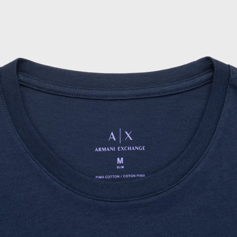 ARMANI EXCHANGE SS24 T Shirt Men's Navy Blue-4