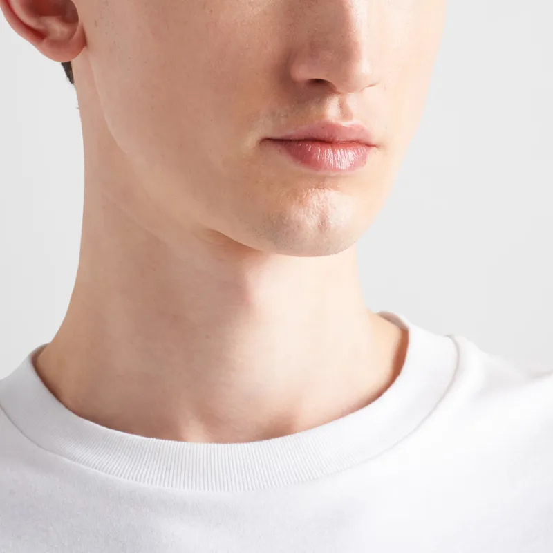PRADA Logo Detailed Crewneck T Shirt-5