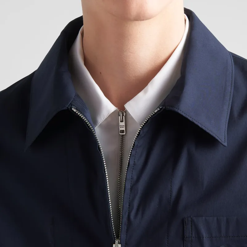 PRADA Logo patch Cotton Jacket-4