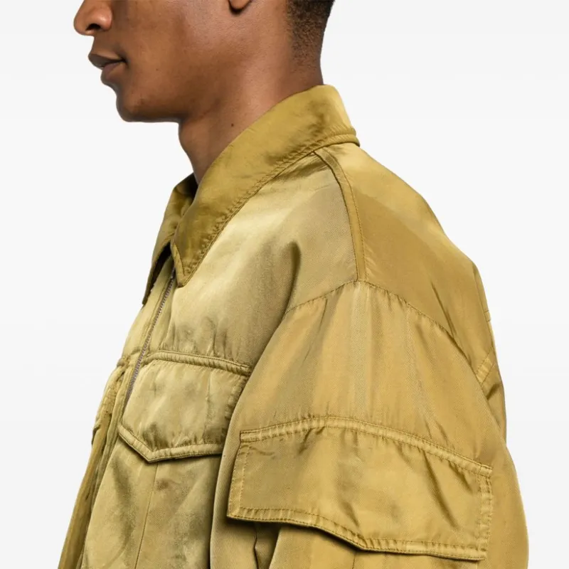 DRIES VAN NOTEN SS24 Jackets Coats Men's Light Olive Green-4