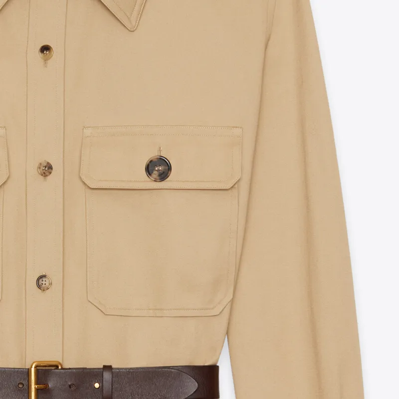 SAINT LAURENT Straight point Collar Shirt-4