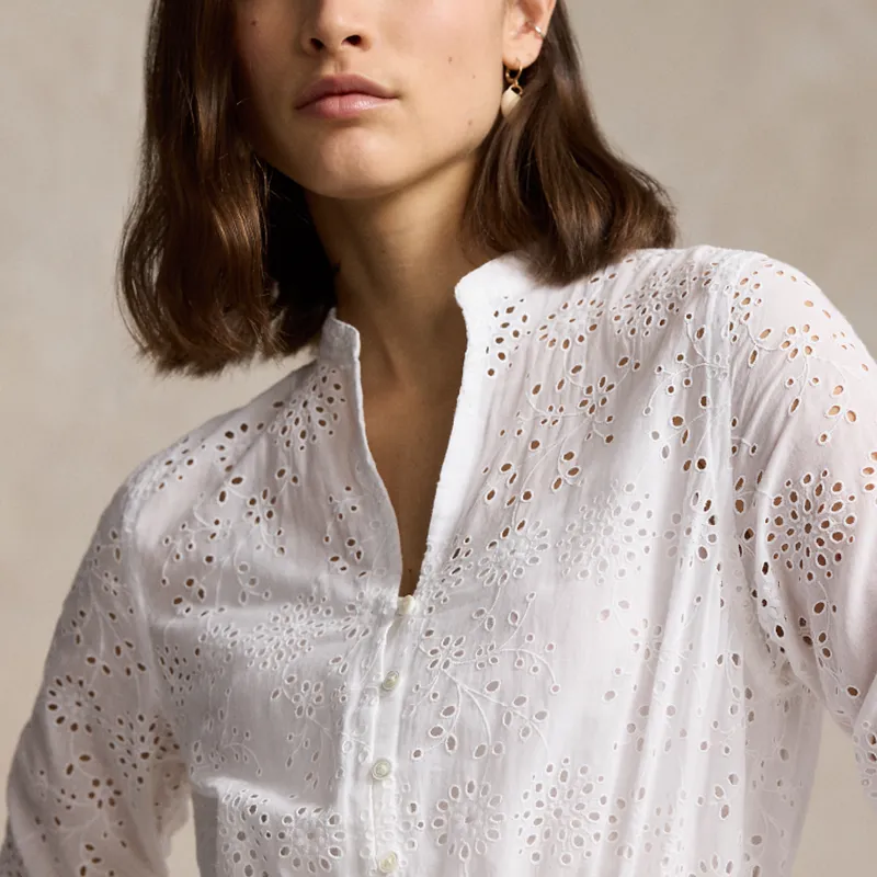 Polo Ralph Lauren Eyelet Cotton Maxi Dress-5