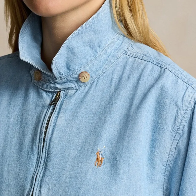 Polo Ralph Lauren Chambray Windbreaker 'Blue'-3