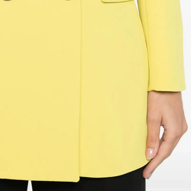 Elisabetta Franchi Crepe Double Breasted Jacket-4
