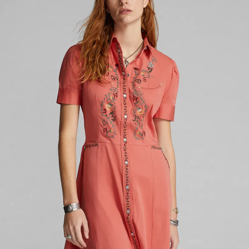 Polo Ralph Lauren Floral embroidery Shirtdress-6