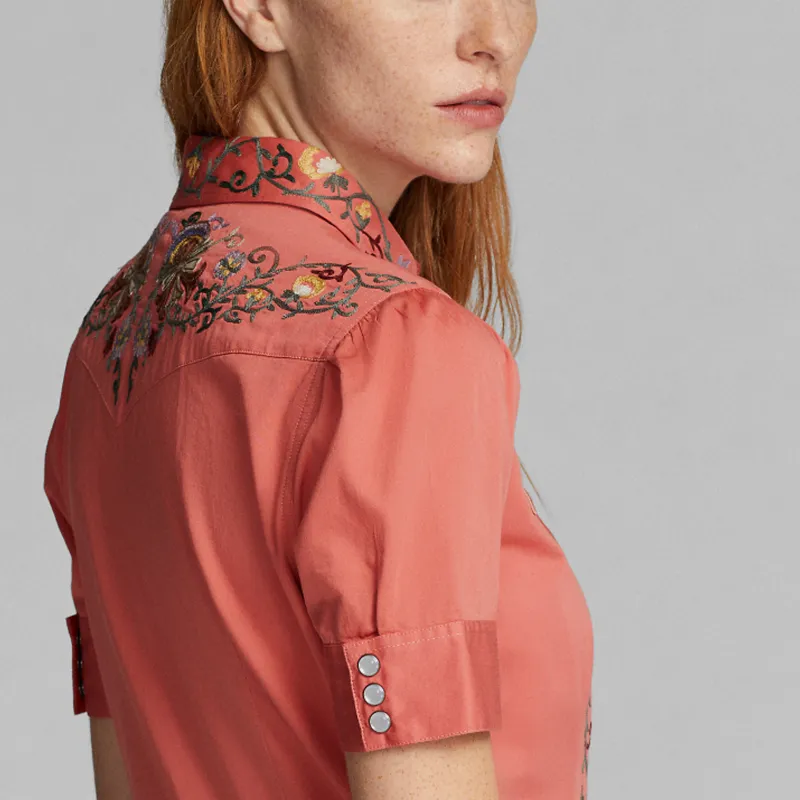 Polo Ralph Lauren Floral embroidery Shirtdress-4