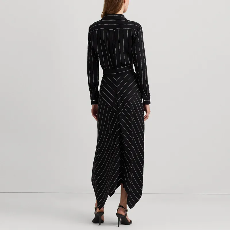 Polo Ralph Lauren SS24 Long Sleeved Dress Women's Black-2