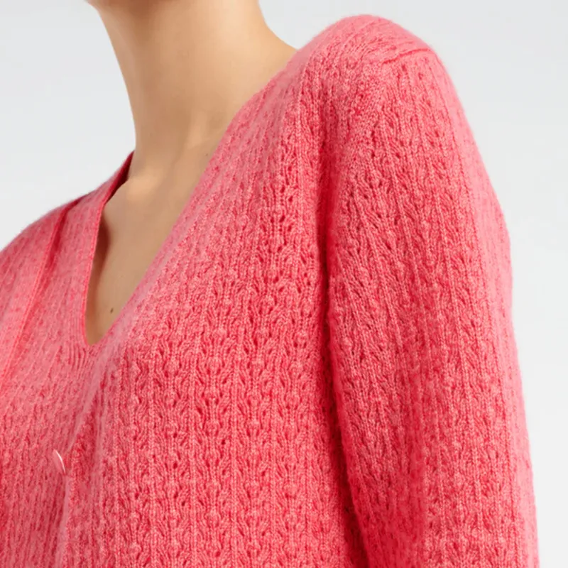 Barrie V neck Cashmere Cardigan-5