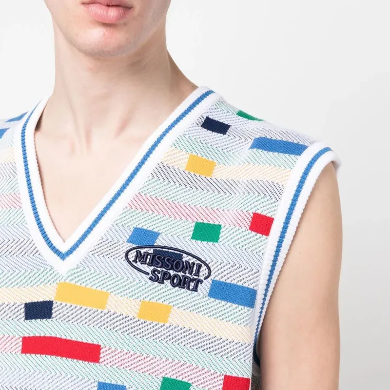 MISSONI Tank Tops Men's Multicolor-4