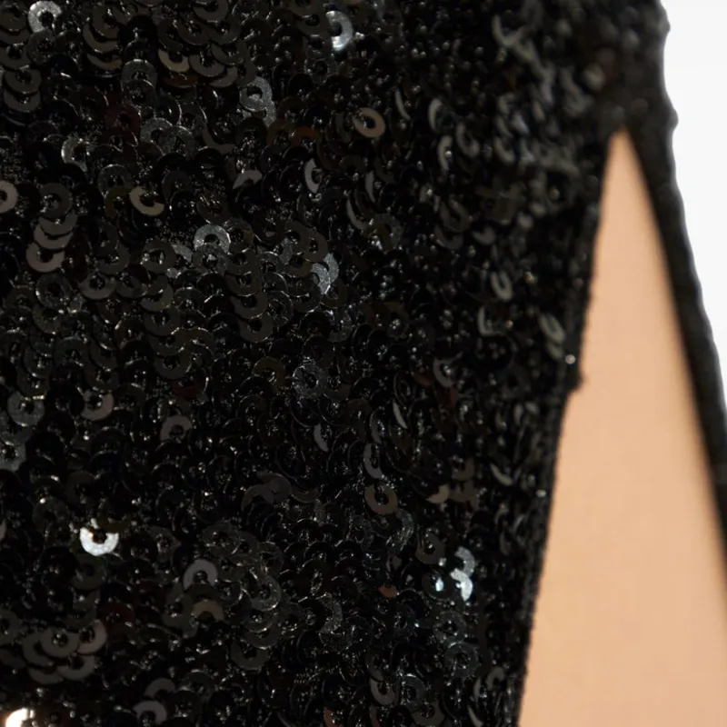 Oséree High waisted Sequin embellished Midi Skirt-3