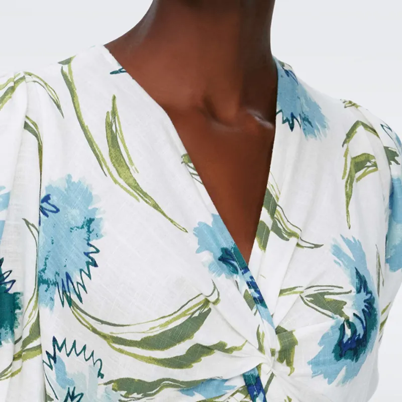 DVF Diane Von Furstenberg SS24 Short Sleeved Dress Women's Multicolor-4
