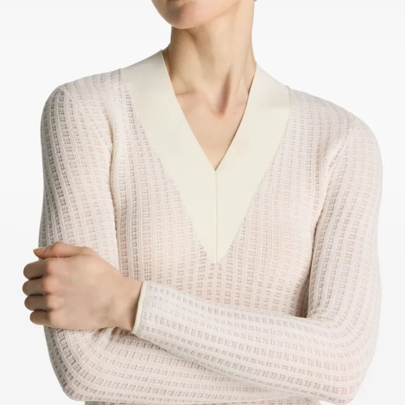 St. John Logo-.plaque Textured-knit Jumper-2