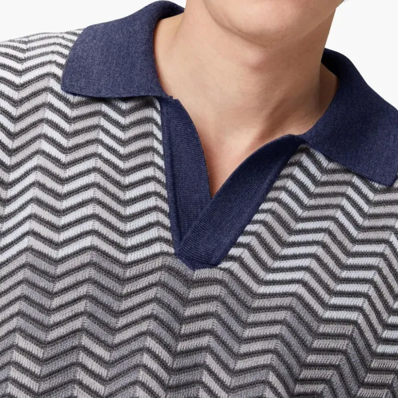 MISSONI Zigzag Virgin wool Polo Shirt-4