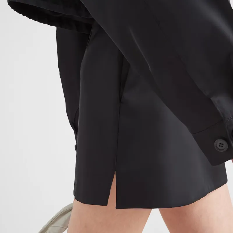 PRADA Re Nylon Triangle logo Miniskirt-4