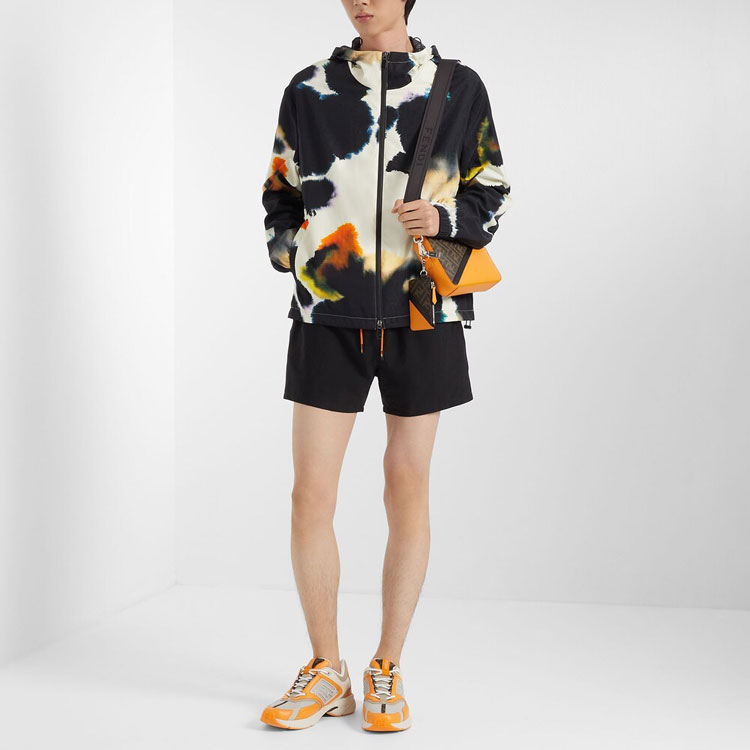 FENDI SS23 Men's Nylon Swimming Shorts Black - POIZON