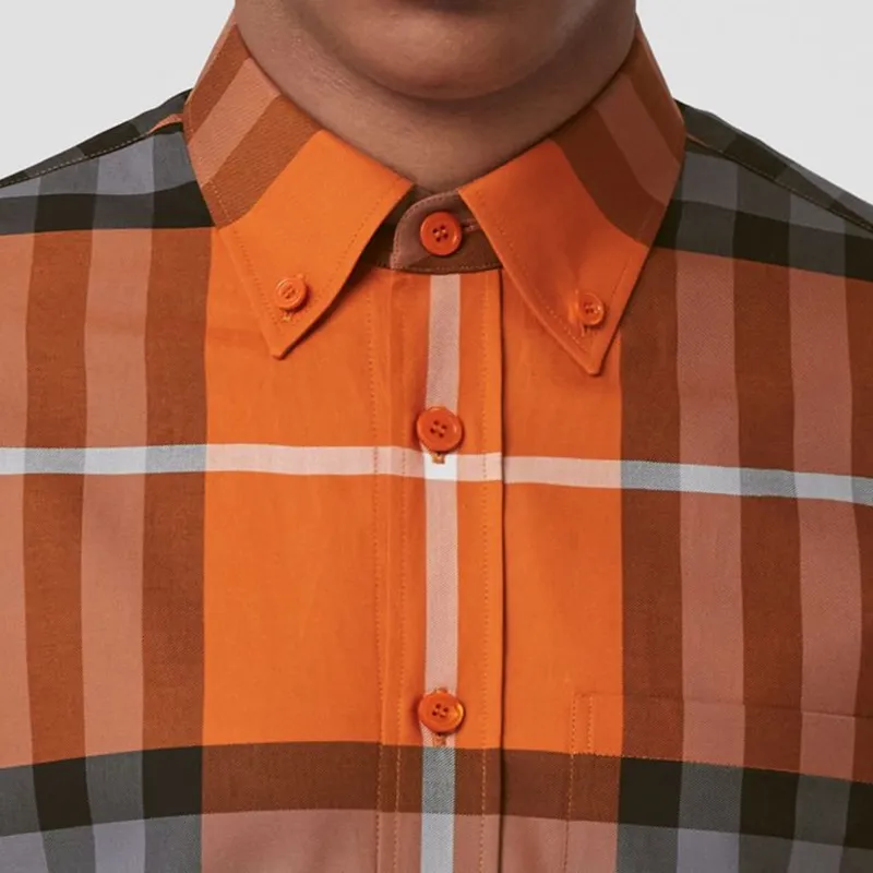 Burberry FW22 Shirt Men's Orange-5