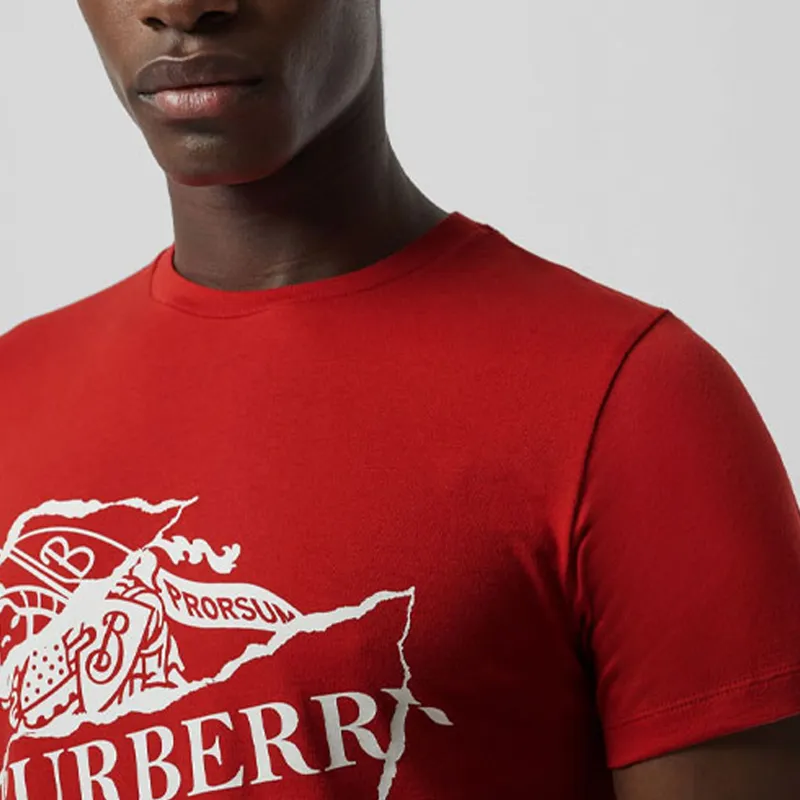 Burberry T-Shirts Men Red-5