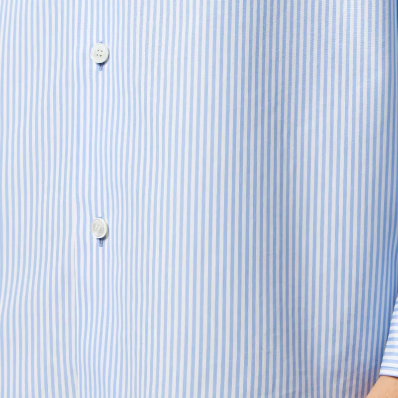 VERSACE Seashell Baroque Striped Buttoned Shirt-4