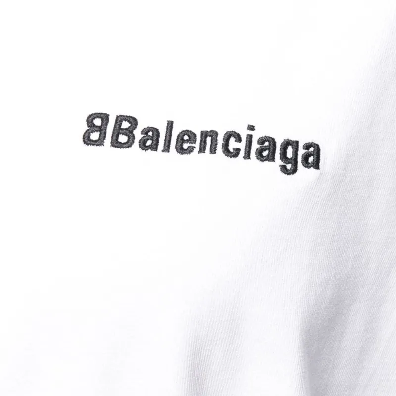 Balenciaga T Shirt Loose Fit Style Men's White-7