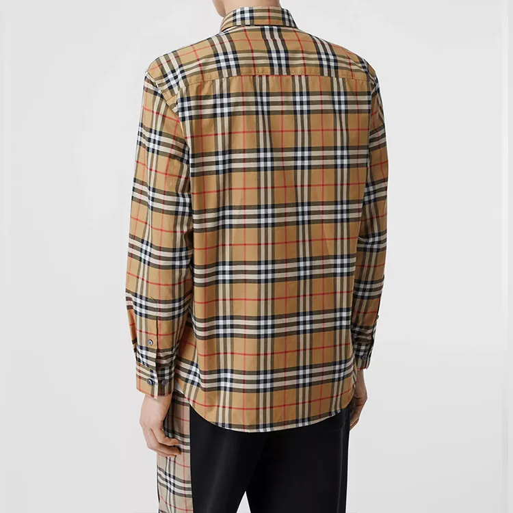 Burberry Shirt Men's Classical Yellow-2