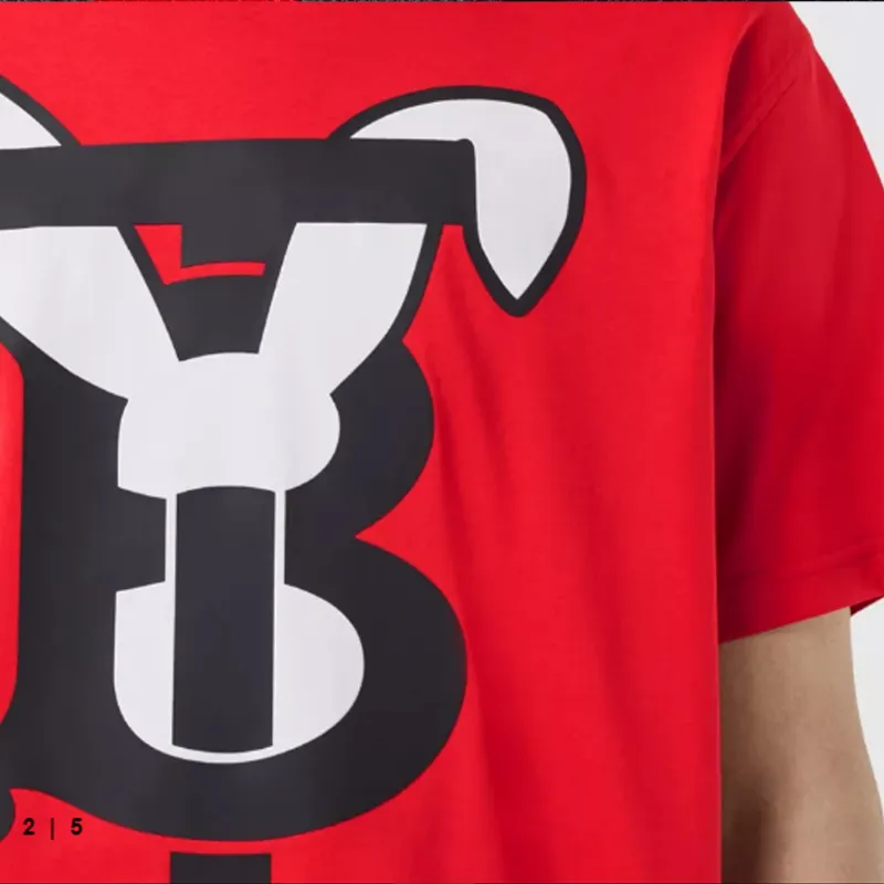 Burberry Rabbit Logo Print Cotton T Shirt-4