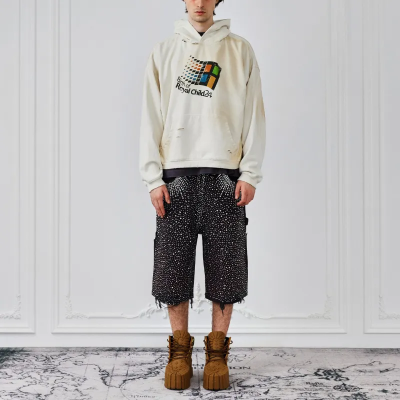 BIRTH OF ROYAL CHILD Windows24 Retro Distressed Hoodie-2