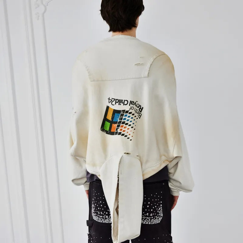 BIRTH OF ROYAL CHILD Windows24 Retro Distressed Hoodie-6